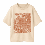 Camisa del Mapa Guadalajara Corte Boxy Fit arena