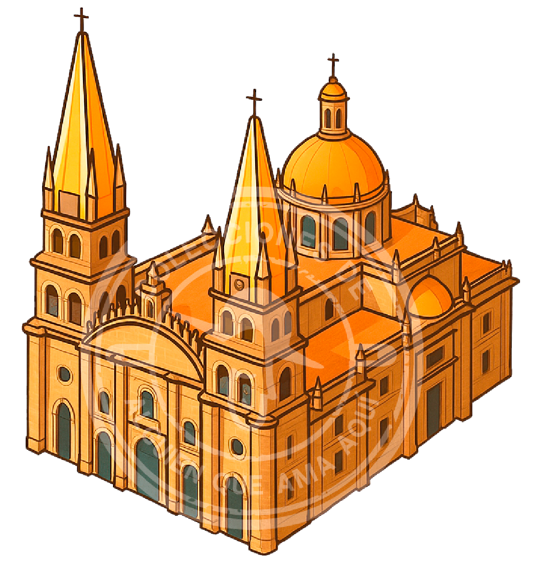 Catedral de Guadalajara II sticker